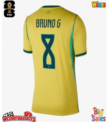 Brazil Bruno Guimaraes #8 Replica Home Stadium Shirt for Women World Cup 2026 Short Sleeve
